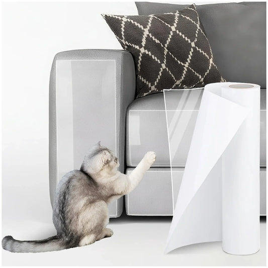 1 Roll Anti Cat Scratch Furniture Protector Tape Self-Adhesive PVC Transparent Tape Couch Guard Pads Stickers for Couch Sofa